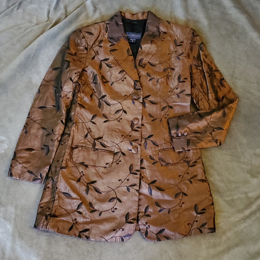 Gorgeous Embroidered Women's Long Blazer By JESSICA MCCLINTOCK